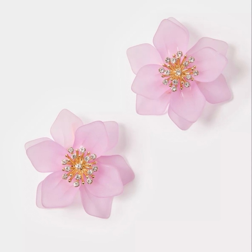Lilly Pulitzer Pastel Pink Floral Drop Earrings